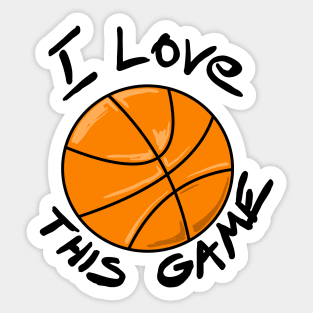 I love this game - basketball Sticker